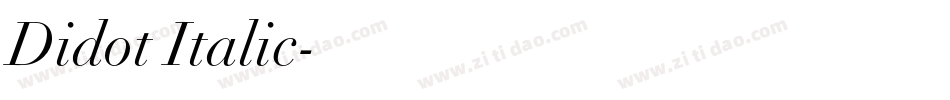 Didot Italic字体转换